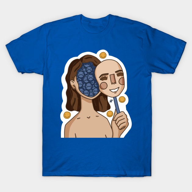 Masking Emotions T-Shirt by EmpressIguana